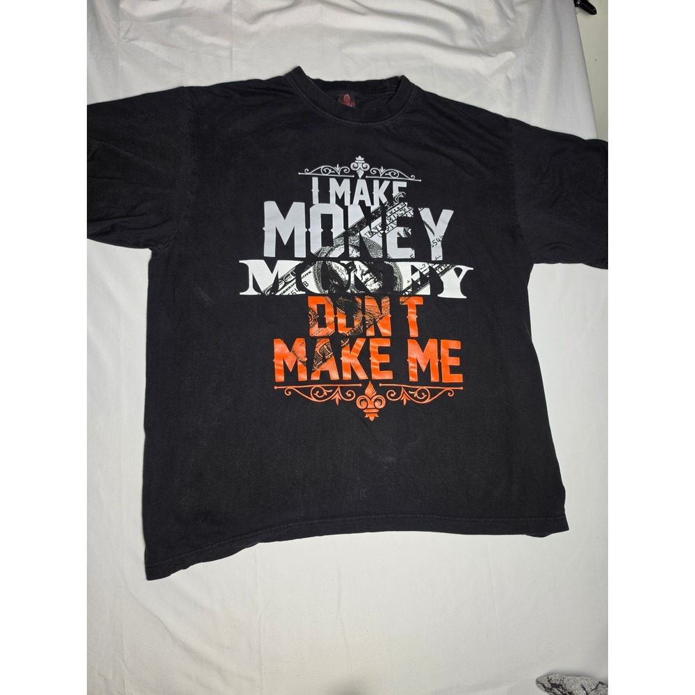 Iced Out Clothing Co I Make Money Graphic T-Shirt Black Mens 2XL Streetwear Tee